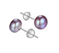 Pendientes De Perlas Naturales De Agua Dulce, Pendiente De Plata De Ley 925 Auténtica, Perla Blanca Cultivada for Mujer, Joyería Al Por Mayor(6,9-10mm)