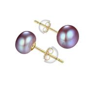 Pendientes De Perlas Naturales De Agua Dulce, Pendiente De Plata De Ley 925 Auténtica, Perla Blanca Cultivada for Mujer, Joyería Al Por Mayor(8,5-5.5mm)