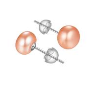 Pendientes De Perlas Naturales De Agua Dulce, Pendiente De Plata De Ley 925 Auténtica, Perla Blanca Cultivada for Mujer, Joyería Al Por Mayor(7,6-7mm)