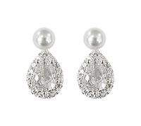 Pendientes de perlas para mujer, Pendientes de perlas para mujer | Elegantes pendientes de perlas de plata de ley Pendientes de perlas con pedrería,Hermosos pendientes de perlas para mujer Pendientes