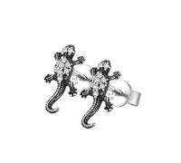 Pendientes de pernos de Zirconia Cúcica Cúcica de Contronías Cúbicas de Massas Massas - Estilo oscuro, diseño gótico de moda, 925 joyas para orejas perforadas