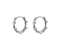 Pendientes de personalidad for mujer, modernos, vintage, 1 par, tachuelas plateadas, joyería retro de hip-hop con hebilla de oreja genial, regalo de moda for fiesta
