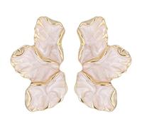 Pendientes de Pétalos para Mujer y Niñas, Pendientes de Flores Irregulares con Declaración de Aleación Grandes