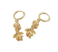 Pendientes de pez únicos que simbolizan vigor y agilidad, anillos colgantes de cobre resistente para un uso cómodo, joyería de diseño único, talla única, como se describe, como se describe