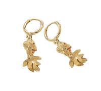 Pendientes de pez únicos que simbolizan vigor y agilidad, anillos colgantes de cobre resistente para un uso cómodo, joyería de diseño único, talla única, como se describe, como se describe