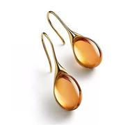 Pendientes de piedra de cristal con incrustaciones de gota de agua de color con personalidad exagerada para joyería de mujer, color de foto 1