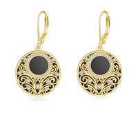 Pendientes de piedra lunar de plata de ley filigrana irlandesa celta lágrima piedra lunar gota pendientes joyas regalos para mujer, Plata de ley
