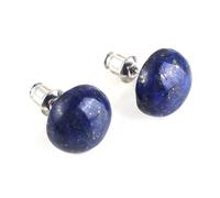 Pendientes de piedra: pendientes de cuentas de pan de piedra semipreciosa natural para mujer, pendientes de cuentas de pan de aventurina verde, pendientes clásicos de moda para mujer, lapislázuli,