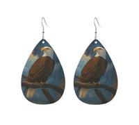 Pendientes De Piel Águila Calva En La Tormenta De Skye Modernos Aretes De Lujo Textura De Lujo Ligera Para Vacaciones 2 Pares