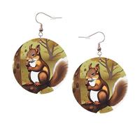 Pendientes De Piel Ardilla Que Come Nueces Para Mujer Aretes De Lujo Textura De Lujo Ligera Para Vacaciones Para Mujeres Y Niñas