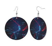 Pendientes De Piel Blockchain Del Mundo Digital Textura De Lujo Ligera Pendientes De Cuero En Forma De Lágrima Para Para Mujeres Y Niñas Decoración De Ropa