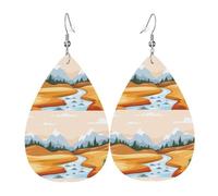 Pendientes de piel con diseño de lágrimas, diseño de lágrimas, para playa, río, Navidad, Halloween, mujer, regalos de moda, fiestas, amigas, bodas