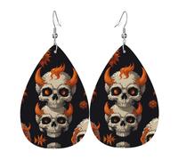 Pendientes de piel con diseño de margarita de cabeza de oveja coja, pendientes de estilo europeo y americano para mujeres jóvenes, regalos de cumpleaños/regalos del día de San Valentín