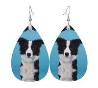 Pendientes de piel con estampado artístico de elefantes, disfraz de lágrima | Pendientes colgantes con forma de lágrima con purpurina para fiestas y niñas