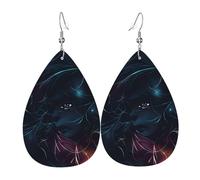 Pendientes de piel con forma de lágrima The Girl In The Dream, accesorios para mujer, aretes versátiles adecuados para viajes y viajes.