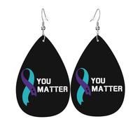 Pendientes De Piel Concientización Sobre La Prevención Del Suicidio Decoración De Ropa Pendientes De Piel Para Mujer Para Adecuados Para Fiestas Decoración De Ropa