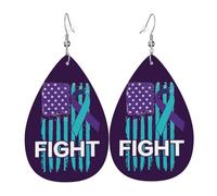 Pendientes De Piel Concientización Sobre La Prevención Del Suicidio Textura De Lujo Ligera Pendientes De Piel Modernos Para Adecuados Para Fiestas Vida Cotidiana