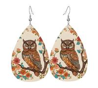 Pendientes De Piel Creencias Sobre Los Búhos Textura De Lujo Ligera Aretes De Cuero Con Forma De Lágrima Textura Ligera De Lujo Para Adecuados Para Fiestas Para Mujeres Y Niñas