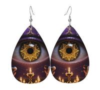 Pendientes De Piel Cristianismo Místico Esotérico Ojo Que Todo Lo Ve Arte Espiritual Aretes De Cuero Con Forma De Lágrima Modernos Para Vida Cotidiana Decoración De Ropa
