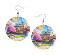 Pendientes De Piel Cuento De Hadas De Unicornios Decoración De Ropa Aretes De Lujo Moda Para Decoración De Ropa Vacaciones