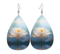 Pendientes de piel de loto sagrado, pendientes de estilo europeo y americano para mujeres jóvenes, regalos de cumpleaños, regalos del día de San Valentín