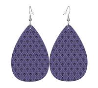 Pendientes de piel de mansión encantada para mujer, colgantes, aretes de lágrima, ligeros, regalos para mujeres y niñas