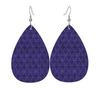 Pendientes de piel de mansión encantada para mujer, colgantes, aretes de lágrima, ligeros, regalos para mujeres y niñas