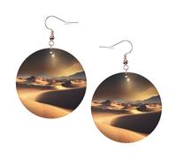 Pendientes De Piel Desierto Del Sahara Moda Aretes De Lujo Textura Ligera De Lujo Para Decoración De Ropa Vida Cotidiana