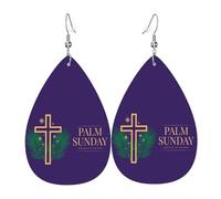 Pendientes De Piel Domingo De Ramos Textura Ligera De Lujo Aretes De Cuero Con Forma De Lágrima Modernos Para Decoración De Ropa Para Mujeres Y Niñas