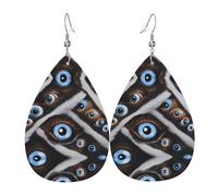 Pendientes De Piel El Mal De Ojo Miró Patrón Pendientes De Cuero En Forma De Lágrima Decoración De Ropa Para Adecuados Para Fiestas Decoración De Ropa