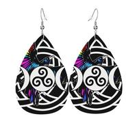 Pendientes De Piel El Nudo Morrigan Triple Diosa Cuervo Aretes De Lujo Textura De Lujo Ligera Para Para Mujeres Y Niñas Vida Cotidiana