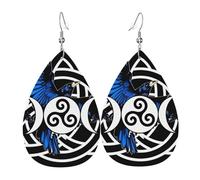 Pendientes De Piel El Nudo Morrigan Triple Diosa Cuervo Pendientes De Piel Moda Para Para Mujeres Y Niñas Decoración De Ropa