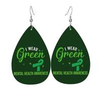 Pendientes De Piel En Mayo Nos Vestimos De Verde Concientización Sobre La Salud Mental Moda Pendientes De Piel Para Mujer Para Decoración De Ropa Adecuados Para Fiestas