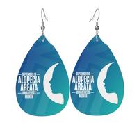 Pendientes De Piel En Septiembre Nos Vestimos De Azul Mes De Concientización Sobre La Alopecia Areata Aretes De Lujo Textura Ligera De Lujo Para Vida Cotidiana Decoración De Ropa