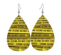 Pendientes De Piel Escena Del Crimen Pendientes De Cuero En Forma De Lágrima Para Mujer Para Adecuados Para Fiestas Para Mujeres Y Niñas