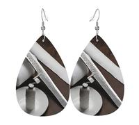 Pendientes De Piel (Espada Samurái Japonesa) Aretes De Lujo Textura Ligera De Lujo Para Decoración De Ropa Vida Cotidiana