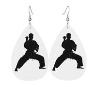 Pendientes De Piel Karate Impreso Textura Ligera De Lujo Aretes De Lujo Para Decoración De Ropa Adecuados Para Fiestas