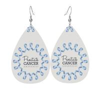 Pendientes De Piel Mes De Concientización Sobre El Cáncer De Próstata Moda Pendientes De Cuero En Forma De Lágrima Para Mujer Para Vida Cotidiana Adecuados Para Fiestas