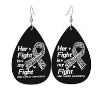 Pendientes De Piel Mes De Concientización Sobre El Cáncer De Pulmón Modernos Aretes De Lujo Moda Para Mujeres Y Niñas Decoración De Ropa