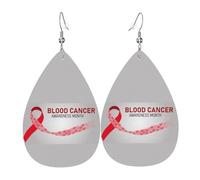 Pendientes De Piel Mes De Concientización Sobre El Cáncer De Sangre Aretes De Lujo Textura Ligera De Lujo Para Decoración De Ropa Vida Cotidiana