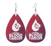 Pendientes De Piel Mes De Concientización Sobre El Cáncer De Sangre Pendientes De Piel Modernos Para Vida Cotidiana Adecuados Para Fiestas