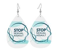 Pendientes De Piel Mes De Concientización Sobre La Agresión Sexual Pendientes De Piel Textura De Lujo Ligera Para Decoración De Ropa Para Mujeres Y Niñas
