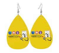 Pendientes De Piel Mes De Concientización Sobre La Detección Temprana Del Cáncer De Recién Nacido Aretes De Cuero Con Forma De Lágrima Modernos Para Adecuados Para Fiestas Vacaciones