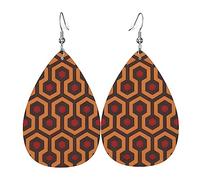 Pendientes De Piel Mirador Brillante Decoración De Ropa Pendientes De Cuero En Forma De Lágrima Para Mujer Para Vida Cotidiana Para Mujeres Y Niñas