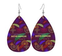 Pendientes De Piel Noviembre Es El Mes De Los Nativos Americanos Y La Herencia Moda Aretes De Cuero Con Forma De Lágrima Decoración De Ropa Para Vida Cotidiana Vacaciones