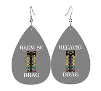 Pendientes De Piel Porque Cualquier Otra Carrera Es Un Fastidio. Textura Ligera De Lujo Pendientes De Piel Decoración De Ropa Para Vida Cotidiana 2 Pares