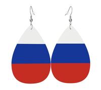 Pendientes De Piel Rusia Diversión Pendientes De Cuero En Forma De Lágrima Elegancia Aretes De Cuero Con Forma Para Viajes Vacaciones Fiestas
