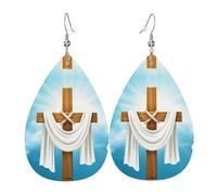 Pendientes De Piel Semana Santa Textura Ligera De Lujo Aretes De Cuero Con Forma De Lágrima Modernos Para Mujeres Y Niñas Decoración De Ropa