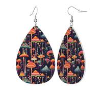 Pendientes De Piel Seta Colorida 1 Modernos Pendientes De Cuero En Forma De Lágrima Textura Ligera De Lujo Para Adecuados Para Fiestas 2 Pares