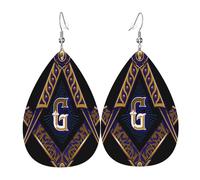 Pendientes De Piel Símbolo De Fe Y Caridad Del Arte Masónico Decoración De Ropa Pendientes De Cuero En Forma De Lágrima Textura De Lujo Ligera Para Decoración De Ropa Adecuados Para Fiestas